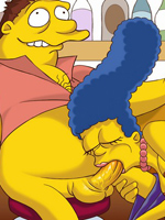 Nasty marge simpson participate in hot threesome fucking
