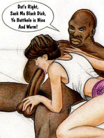 Black dude with a thick schlong drilling hot red slut