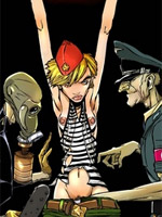 Nazi brutes fuck a prisoner